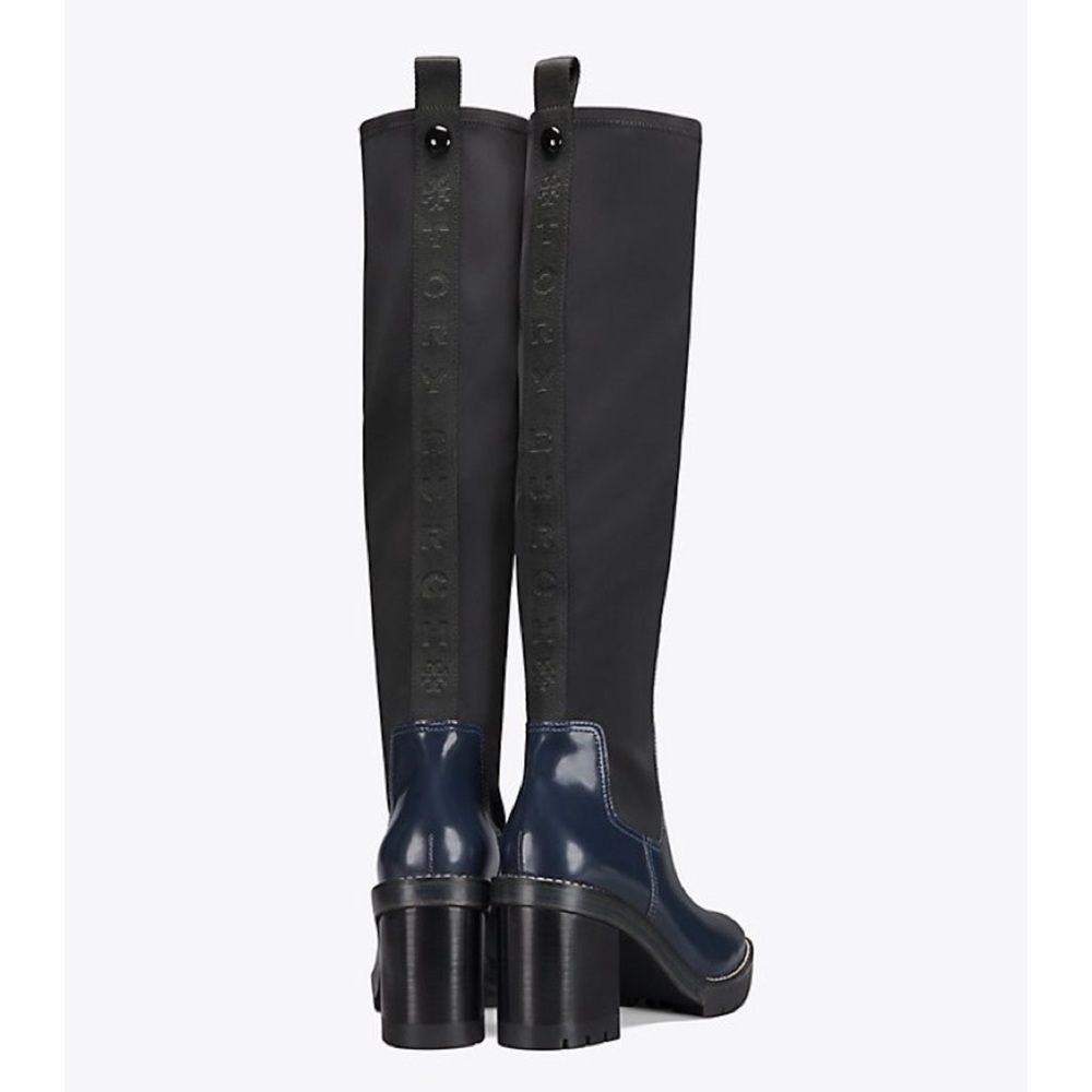 COPY - NEW Tory Burch Preston Lug High Boots Navy…